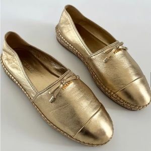 Prada Gold espadrilles size 38